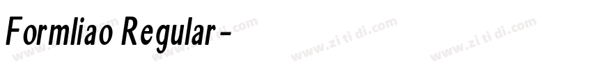 Formliao Regular字体转换